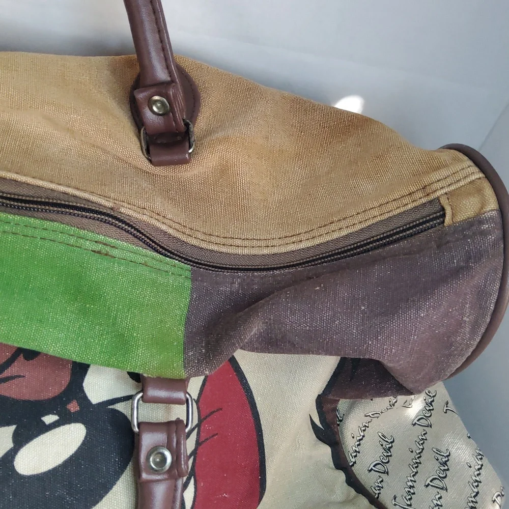 Vintage LOONEY TUNES 1993 duffel bag Tasmanian Devil - Picture 4 of 12